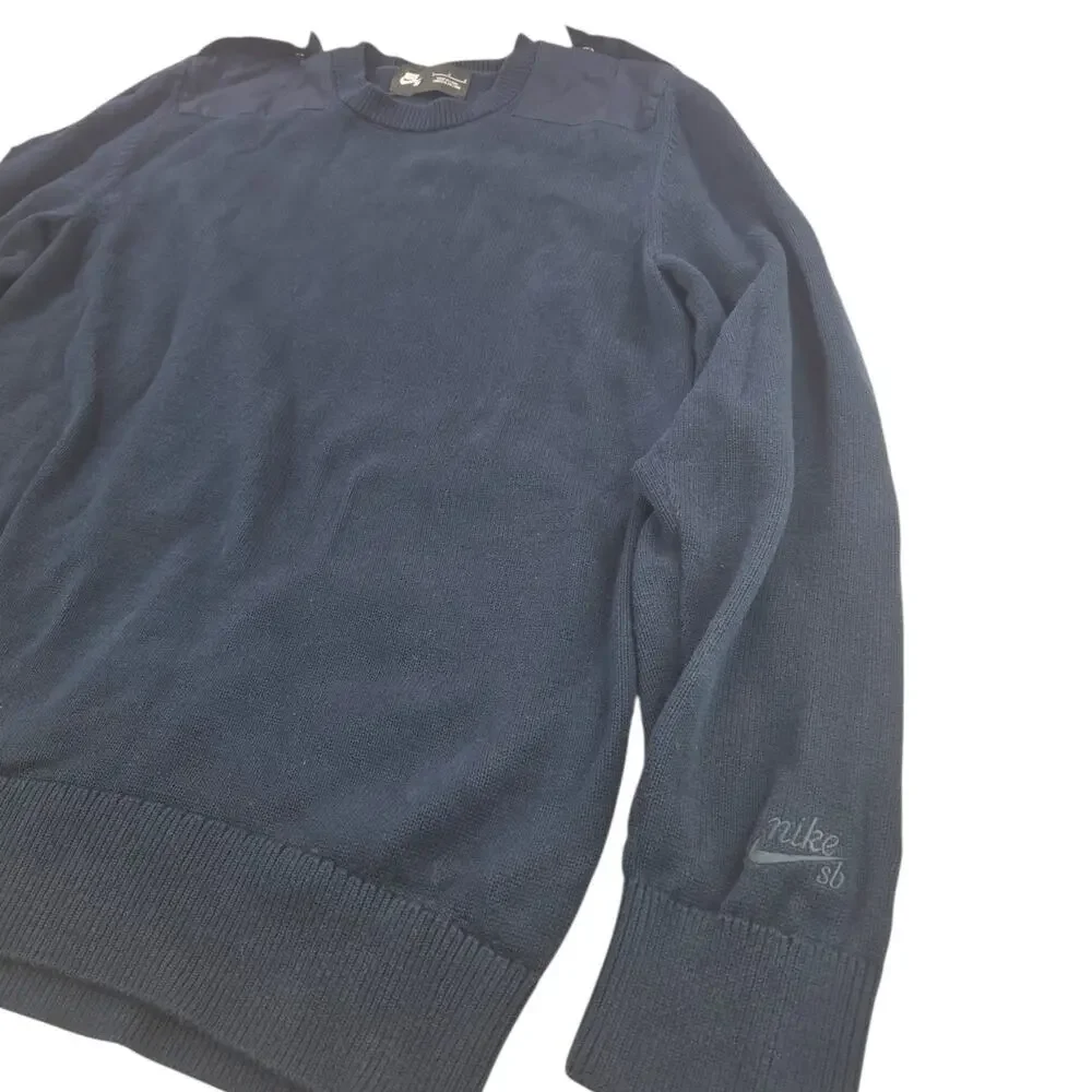 Nike SB | Navy Blue XLM Rose Embroidered Sweater | Size Large